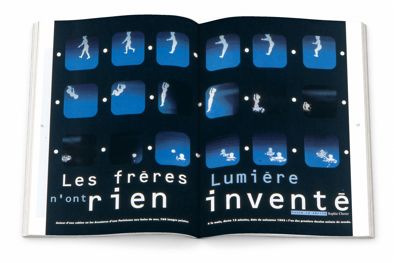 Double page L’Autre Journal — Les frères Lumière n’ont rien inventé