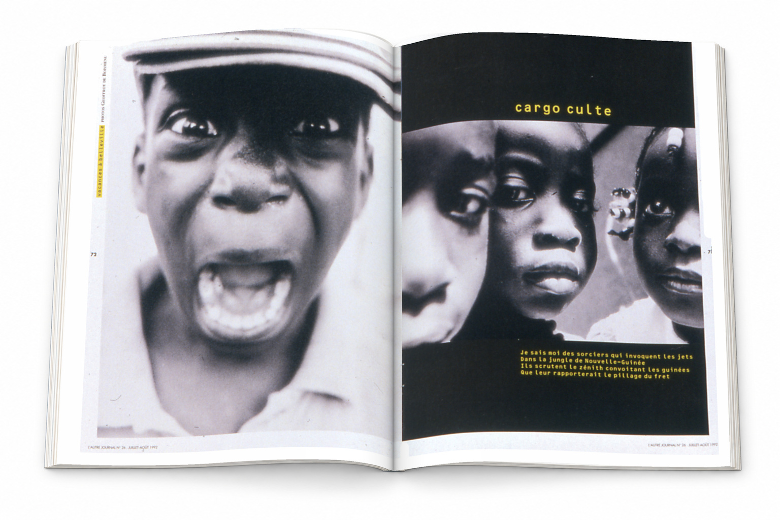 Double page L’Autre Journal — Cargo culte